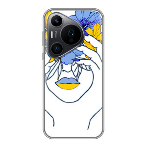 Чехол на Huawei Pura 70 PRO Украинский дизайн (Украинка на всю голову)