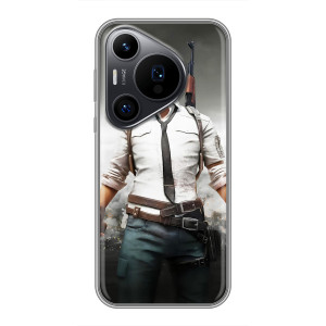 Силиконовый чехол с картинкой "Герой Pubg" на Huawei Pura 70 PRO – Пабг