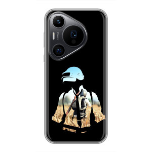 Силиконовый чехол с картинкой "Герой Pubg" на Huawei Pura 70 PRO – Пубг мен