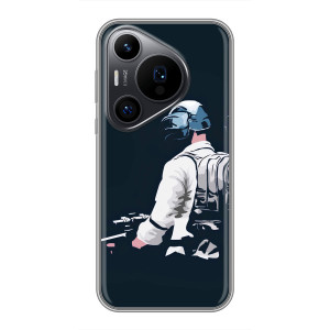 Силиконовый чехол с картинкой "Герой Pubg" на Huawei Pura 70 PRO – В экиперовке