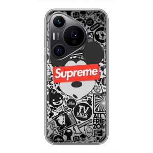 Чехол с Брендами одежды на Хuawei Пюра 70 ПРО – Supreme Маус