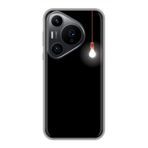 Чехол с картинками на черном фоне для Huawei Pura 70 PRO – Лампочка