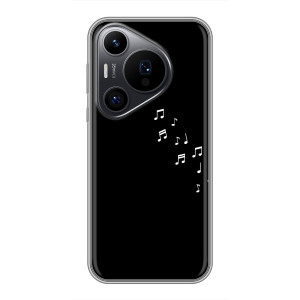 Чехол с картинками на черном фоне для Huawei Pura 70 PRO – Ноты