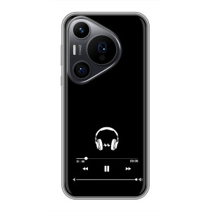 Чехол с картинками на черном фоне для Huawei Pura 70 PRO – Плеер