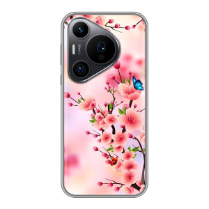 Чехол с принтом САКУРЫ на Huawei Pura 70 PRO – Бабочки на сакуре
