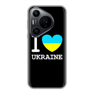 Чехол с Украинской символикой на Хuawei Пюра 70 ПРО – I Love Ukraine