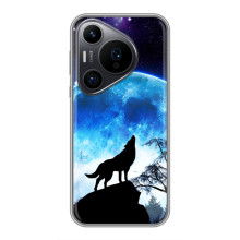 Чехол с Волком на Huawei Pura 70 PRO – Воет на луну