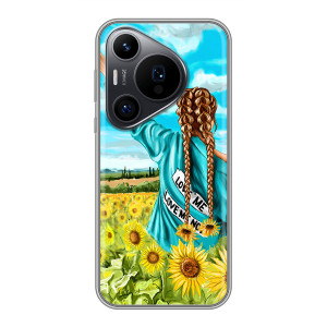 Чехол Стильные девушки на Huawei Pura 70 PRO – Девушка на поле