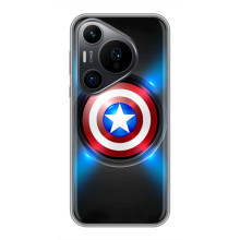 Чехол с Щитом Капитана Америки на Huawei Pura 70 PRO – Яркий Щит Капитана