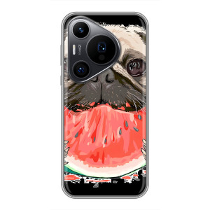 Чохол (ТПУ) Милі песики для Huawei Pura 70 PRO (Смішний Мопс)