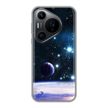 Чехол (ТПУ) с планетами на Huawei Pura 70 PRO – Космический вид