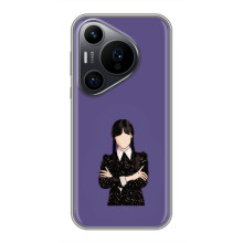 Чохли Венсдей на Huawei Pura 70 PRO Уенсдей (AlphaPrint) (Венздей у чорному)
