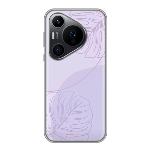 Чохол квітковий дизайн для Huawei Pura 70 PRO – Монстера фіолетова