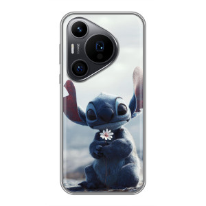 Чохол з малюнком Стіч для Huawei Pura 70 PRO – Стіч з квіткою
