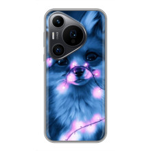 Чохол з принтом лисички Huawei Пура 70 ПРО – Лисиця з гірляндою