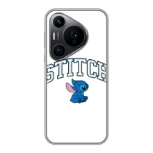 Чехол с принтом Стич на Huawei Pura 70 PRO (Стич лого)