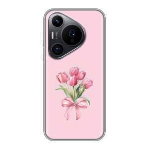 Чехол с розовым рисунком для Huawei Pura 70 PRO
