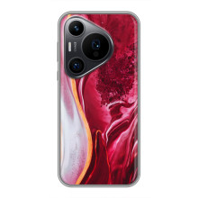 Чехлы с тематикой "Мрамор" на Хuawei Пюра 70 ПРО (Красный мрамор)