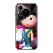 Мультяшный принт на Чехол для Хuawei Пюра 70 ПРО (Девочка Агнес)