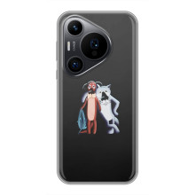 Мультяшный принт на Чехол для Хuawei Пюра 70 ПРО (Шо, опять)