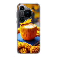 Чехол с уникальным дизайном «Осень с кофе» для Huawei Pura 70 PRO – Кофе с жёлтым