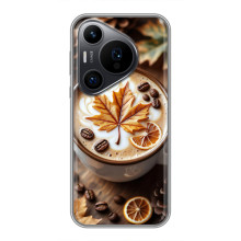 Чехол с уникальным дизайном «Осень с кофе» для Huawei Pura 70 PRO – Пряный кофе