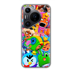 Силиконовый Чехол на Huawei Pura 70 PRO с картинкой Brawl Stars (Brawl-Stars)