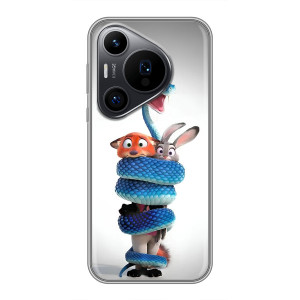 Силиконовый чехол с принтом Зоотрополіс для Huawei Pura 70 PRO – Змея Зоо