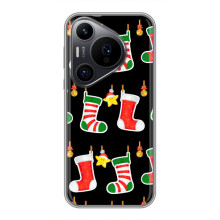 Силиконовый бампер на рождество для Huawei Pura 70 PRO (Рождественские подарки)
