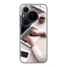 Силиконовый бампер (Работники) на Huawei Pura 70 PRO – Офисный работник