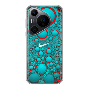 Силиконовый Чехол на Huawei Pura 70 PRO с картинкой Nike (Найк зеленый)