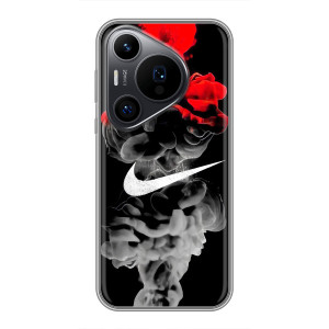 Силиконовый Чехол на Huawei Pura 70 PRO с картинкой Nike (Nike дым)
