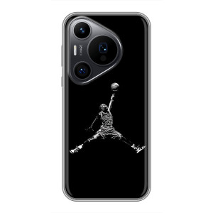 Силиконовый Чехол Nike Air Jordan на Хuawei Пюра 70 ПРО – Джордан
