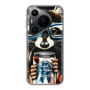 Силіконовий Чохол з Энотами  на Huawei Pura 70 PRO – Єнот в окулярах