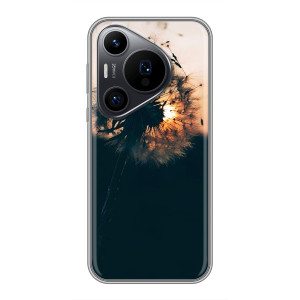 Силиконовый Чехол с одуванчиками на Huawei Pura 70 PRO – Красивый одуванчик