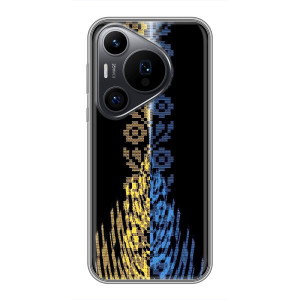 Силіконовый Чохол на Huawei Pura 70 PRO (Патріотична вишиванка)