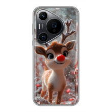 Яркий чехол для Huawei Pura 70 PRO с Зимними Оленятами