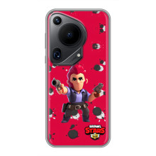 Бампер (ТПУ) с принтом Brawl Stars на Хuawei Пура 70 Ультра (Кольт на красном)