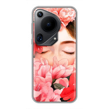 Чехлы (ART) Цветы на Huawei Pura 70 Ultra (VPrint) (Глаза в цветах)