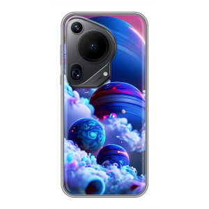 Чехлы КОСМОС для Huawei Pura 70 Ultra – Синие планеты
