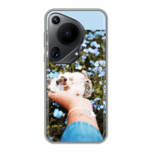 Чохли з зображенням різних тварин на Huawei Pura 70 Ultra (Їжачок в руці)
