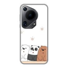 Чохли з зображенням різних тварин на Huawei Pura 70 Ultra (Здивовані ведмедики)