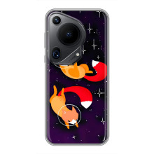 Чехлы с картинкой Лисички для Huawei Pura 70 Ultra (VPrint) (Лисички космонавты)