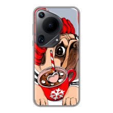 Чехлы с собаками для Huawei Pura 70 Ultra (VPrint) (Собачка в шапке)