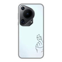 Чехлы (Знак сердечка) на Huawei Pura 70 Ultra – Сердце на голубом