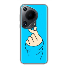 Чехлы (Знак сердечка) на Huawei Pura 70 Ultra – Сердце на синем