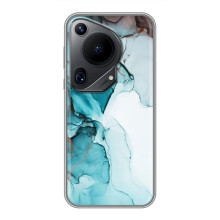 Чохол для Huавеі Пура 70 - з принтом (Дизайнерські) (AlphaPrint) (Бірюзовий мрамор)