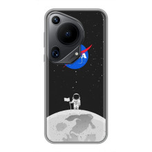 Силиконовый бампер с принтом "Наса" на Huawei Pura 70 Ultra – Космонавт NASA