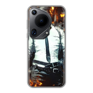 Силиконовый чехол с картинкой "Герой Pubg" на Huawei Pura 70 Ultra – Man Пубг