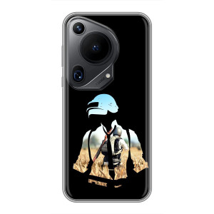 Силиконовый чехол с картинкой "Герой Pubg" на Huawei Pura 70 Ultra – Пубг мен